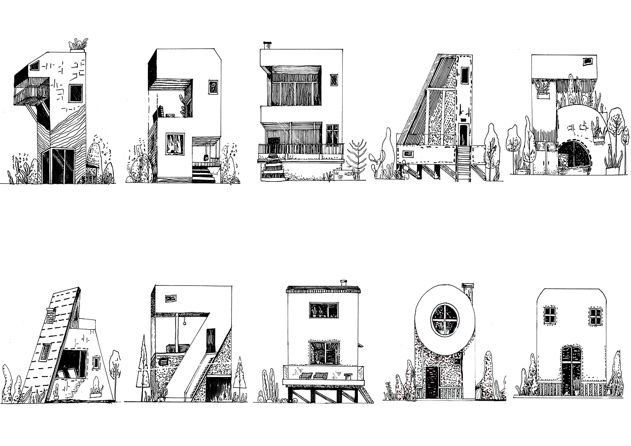 字母A到Z，数字0到9设计（图ZMjI5NTIxNjc2） - 字体/字形 - 站酷设计师额敷衍原创素材 - 站酷ZCOOL