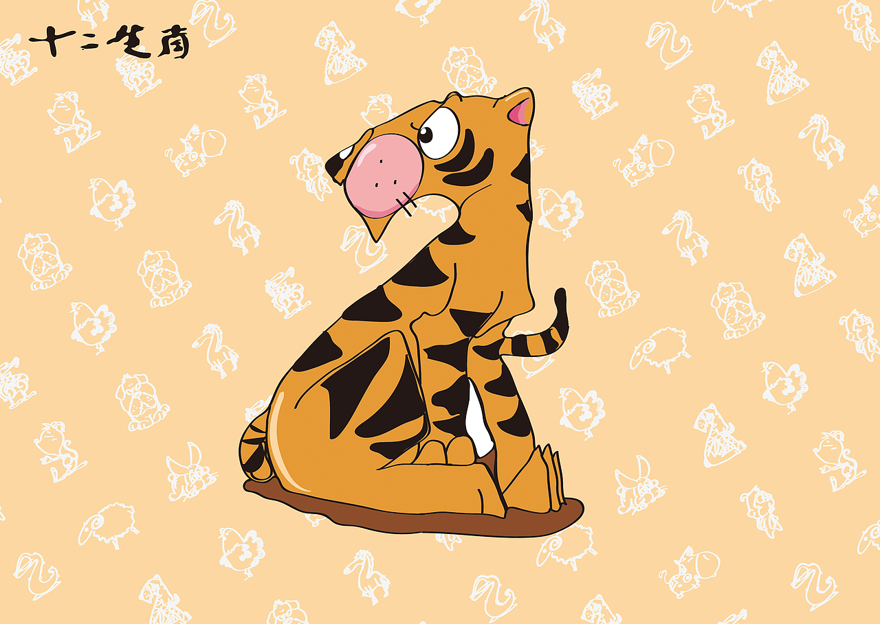 与传统共眠——十二生肖（图ZMzMzNjE1NzI=） - 图案 - 站酷设计师张茜茜忘尘原创素材 - 站酷ZCOOL