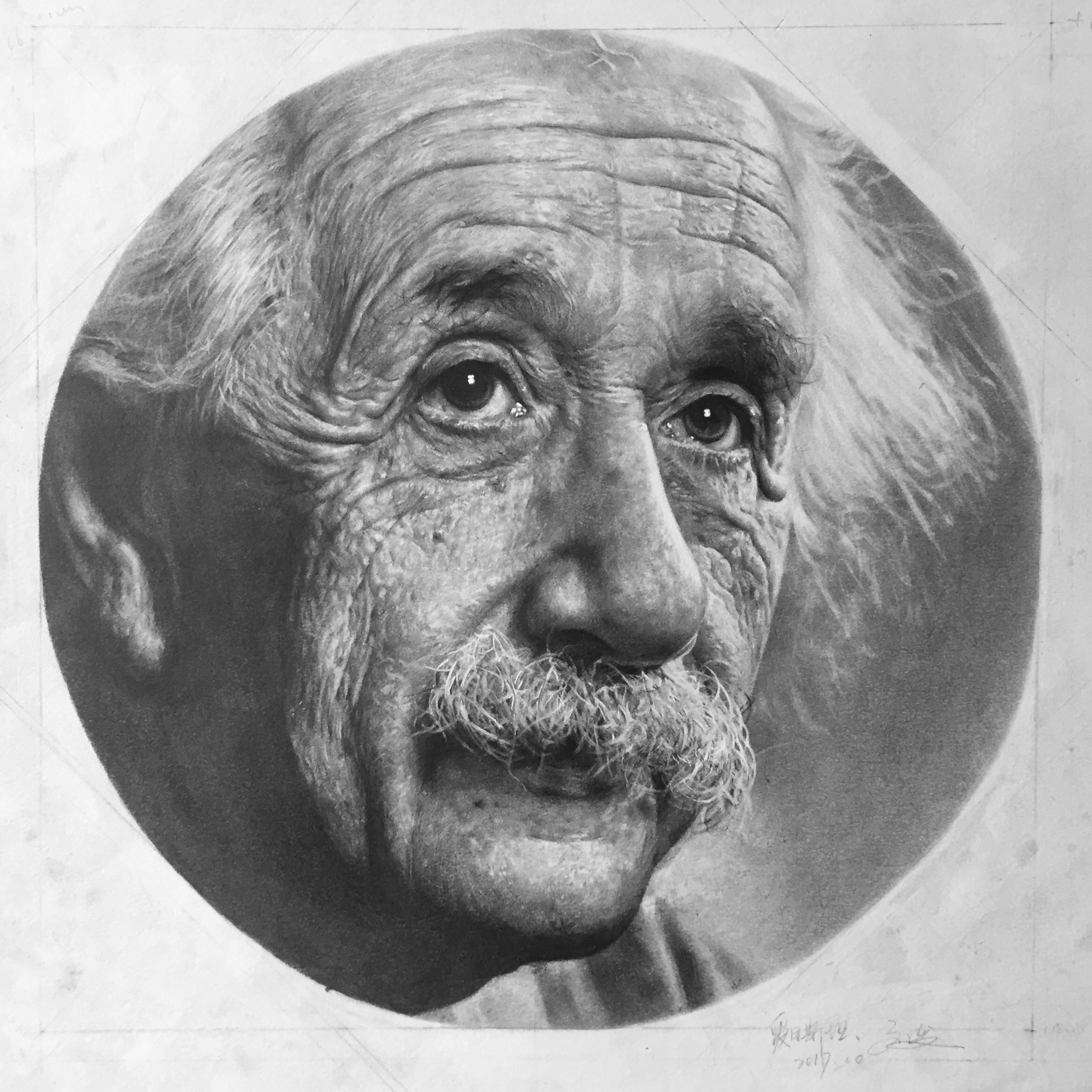 爱因斯坦素描画头像图片