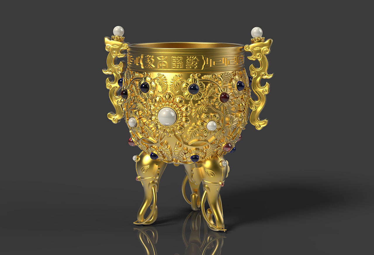 金瓯永固杯3d模型创建过程