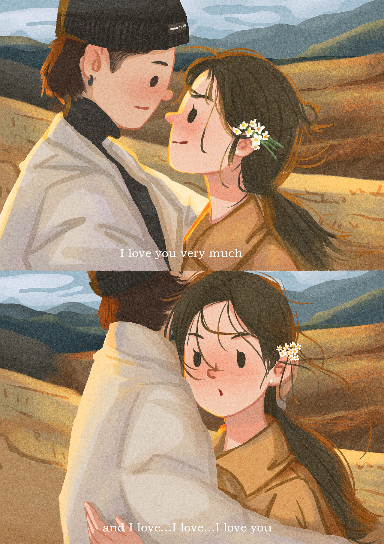 情侣插画系列（图ZMjk0MTM1OTA4） - 商业插画 - 站酷设计师苗苗719原创素材 - 站酷ZCOOL