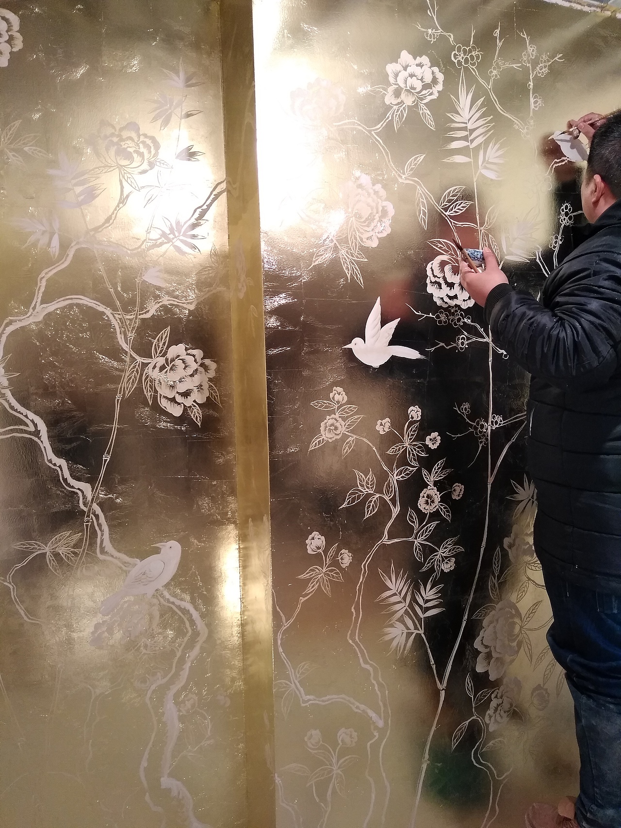 金箔手绘国画工笔花鸟（图ZMTAzMDU1ODE2） - 绘画 - 站酷设计师小象艺术工作室原创素材 - 站酷ZCOOL