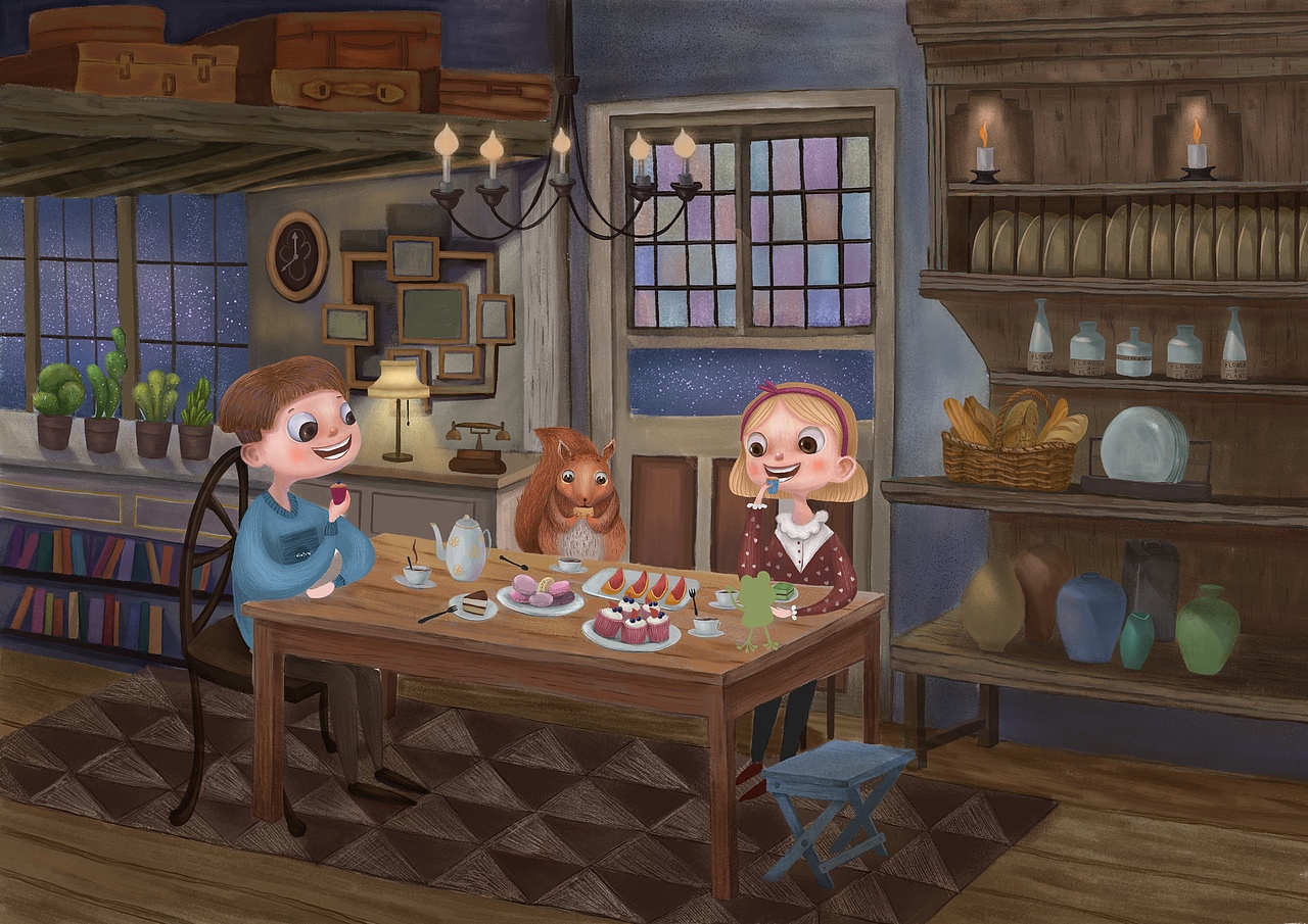 童话故事里小开心🥳（图ZMjk5NzczMjUy） - 儿童插画 - 站酷设计师夏木林原创素材 - 站酷ZCOOL