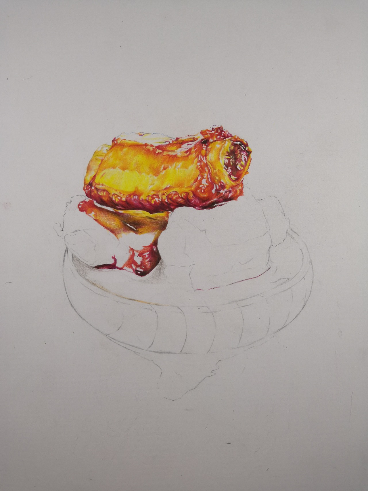 就三根排骨|纯艺术|绘画|普蓝加深红_原创作品-站酷zcool