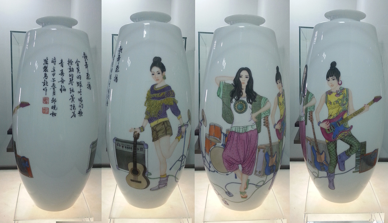 为公司绘制作品集(人物题材陶瓷瓷绘作品)