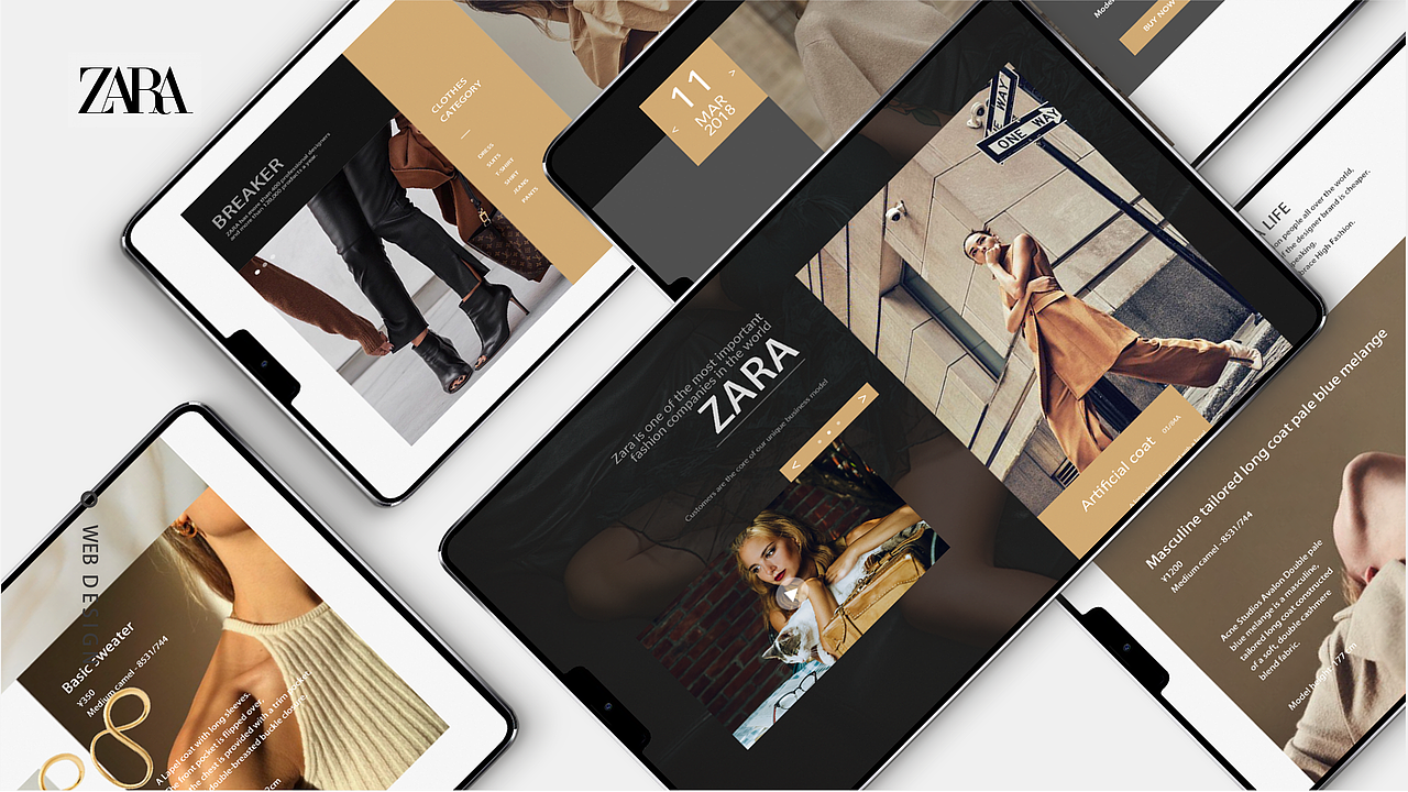 ZARA - WEB DESIGN（图ZMTQ5NzI4NzMy） - 电商 - 站酷设计师阿洙原创素材 - 站酷ZCOOL