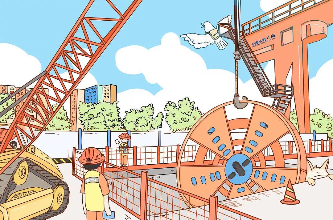 车站建成了
<br>那车站与车站之间的隧道怎么办呢<br><br>于是,传说中的“钻地龙”现身了<br><br>看,这个圆盘就是它最厉害的“牙齿”