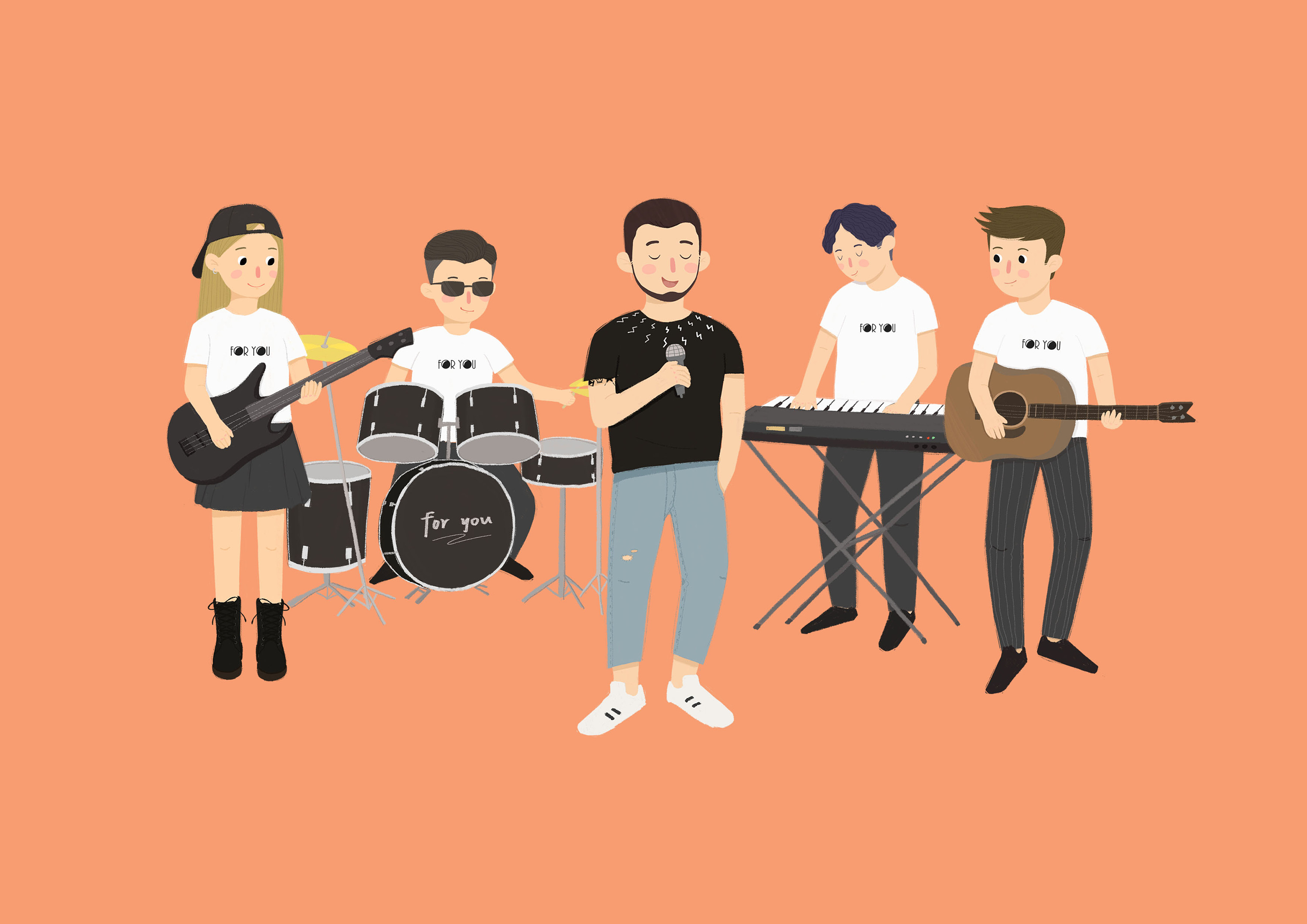 for you 乐队没主唱|插画|商业插画|就遇见 - 原创作品 - 站酷 (zcool