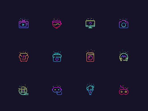 渐变线性图标