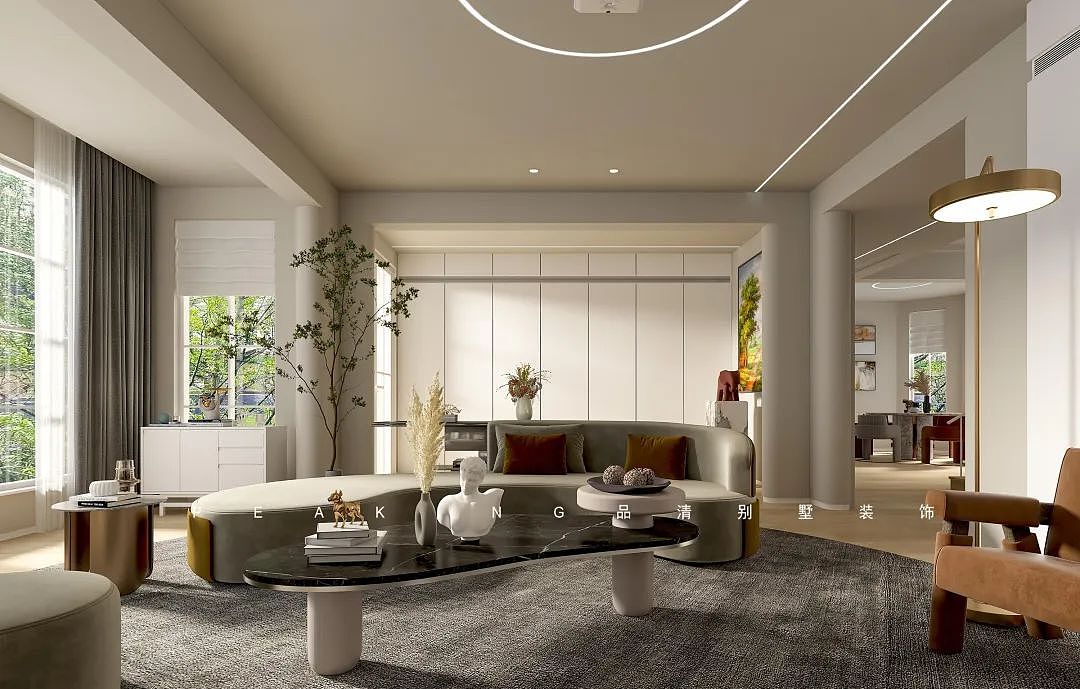 别墅装修 | 429㎡现代简约--归家的理想（图ZMjk0NDAxMjYw） - 家装设计 - 站酷设计师常州别墅装饰lu原创素材 - 站酷ZCOOL