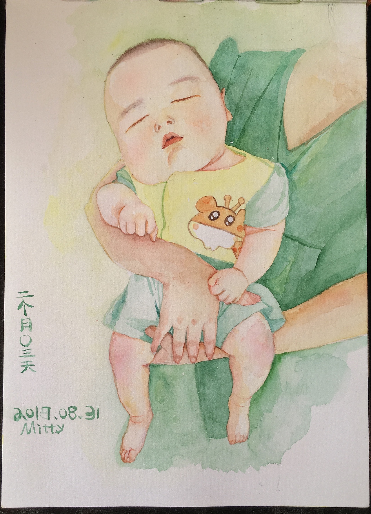 奶奶这样抱着出去玩,结果就这样抱着睡着啦