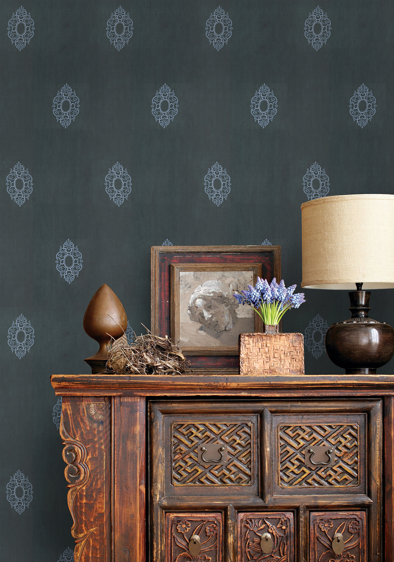 《刺绣窗帘.壁布效果图》