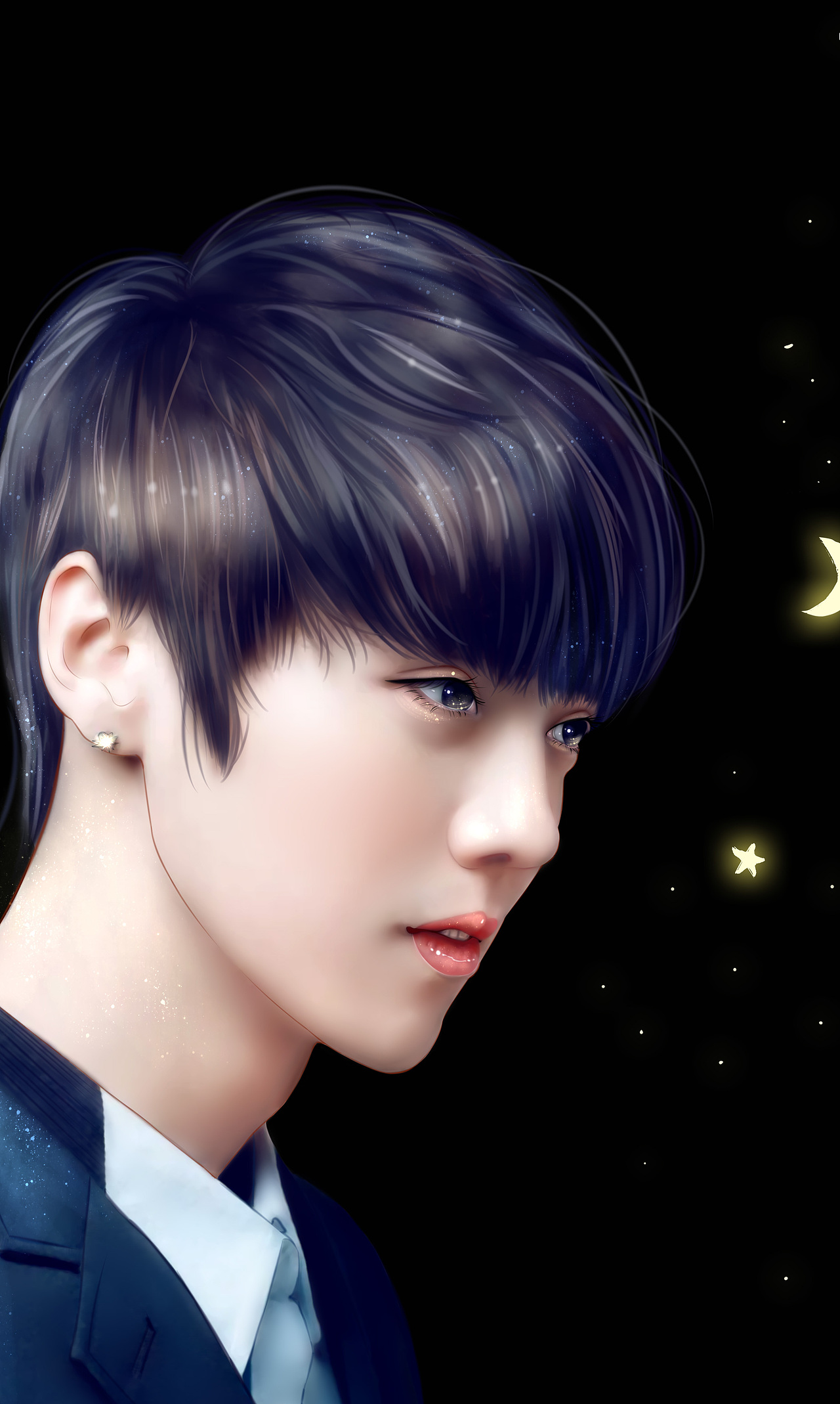 唯美写实,照片转手绘,头像,鹿晗