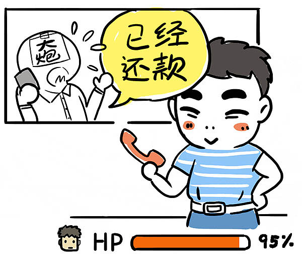 催收哥的一天-四格漫画（图ZMTM2OTU0NjI4） - 短篇/格漫 - 站酷设计师mumu_he原创素材 - 站酷ZCOOL