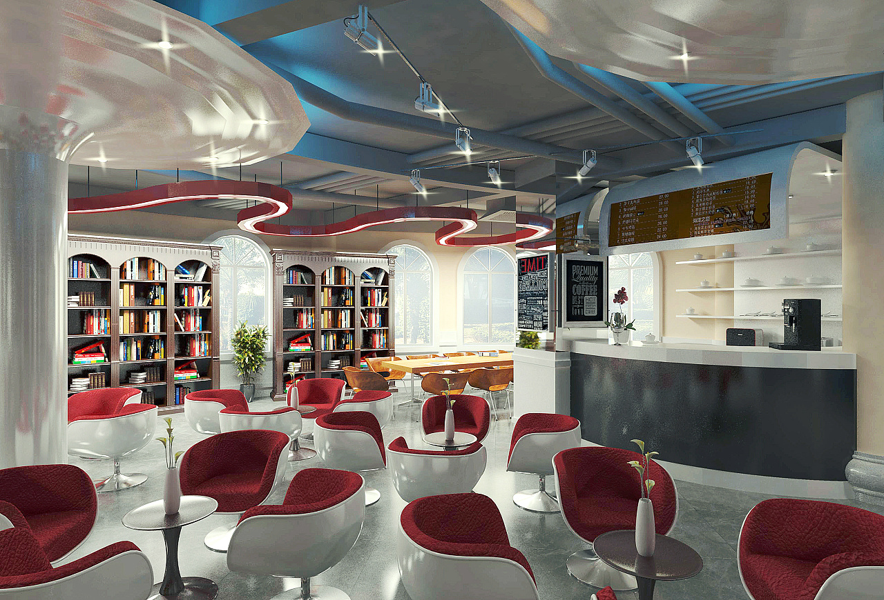 咖啡厅|空间|室内设计|汉青 - 原创作品 - 站酷 (ZCOOL)