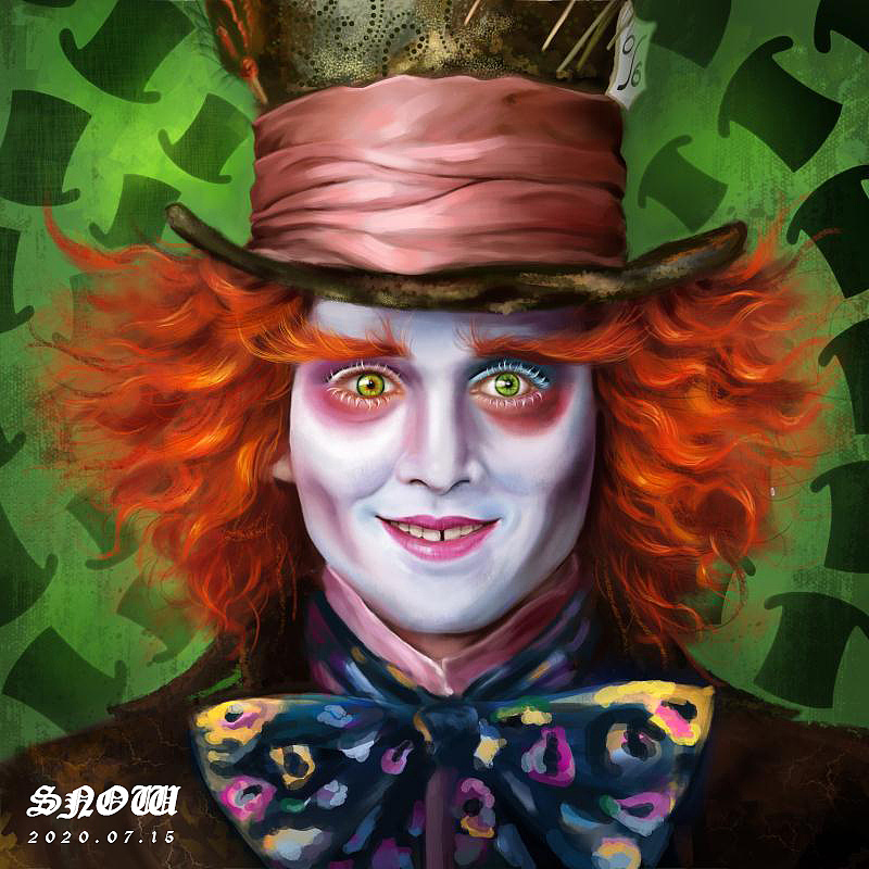 爱丽丝梦游仙境 疯帽子 厚涂