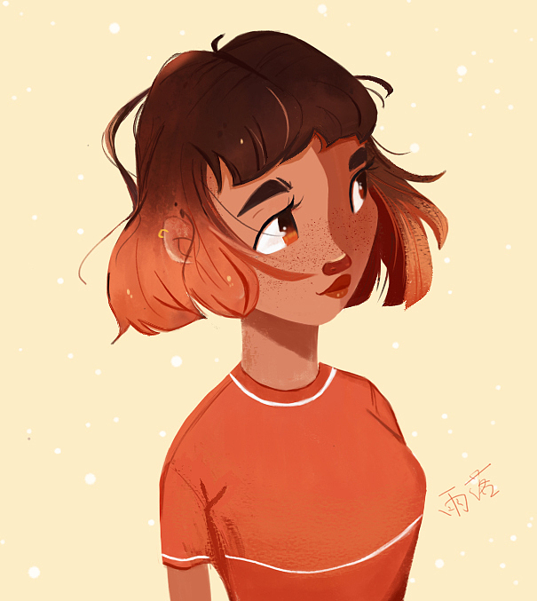 女孩头像（图ZMjUxOTYzNjIw） - 创作习作 - 站酷设计师雨落的纸窗户原创素材 - 站酷ZCOOL