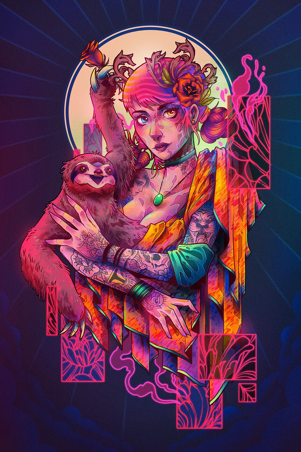 美式插画练习（图ZMjc2NjE0NzE2） - 概念设定 - 站酷设计师柴常芯原创素材 - 站酷ZCOOL