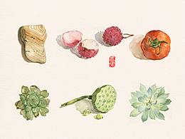 笔耕不辍(一)：七月水彩集合