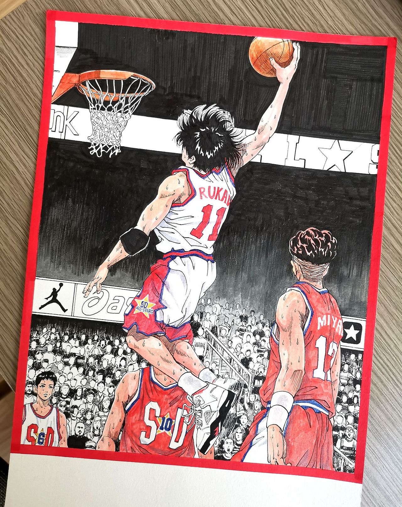 流川枫篮下战斧劈扣