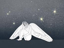 星空遐想系列插画