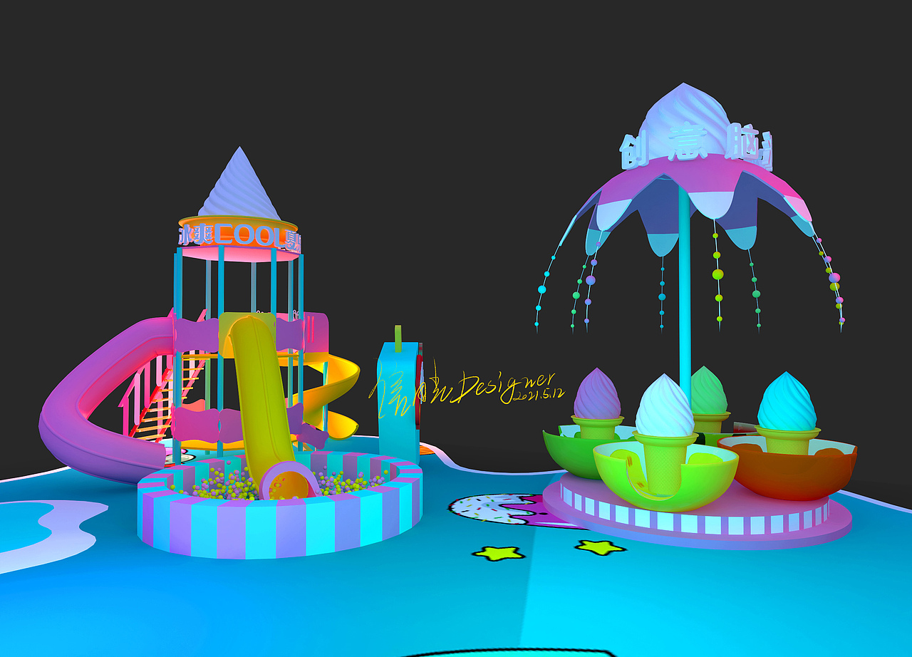 夏季冰点美陈设计