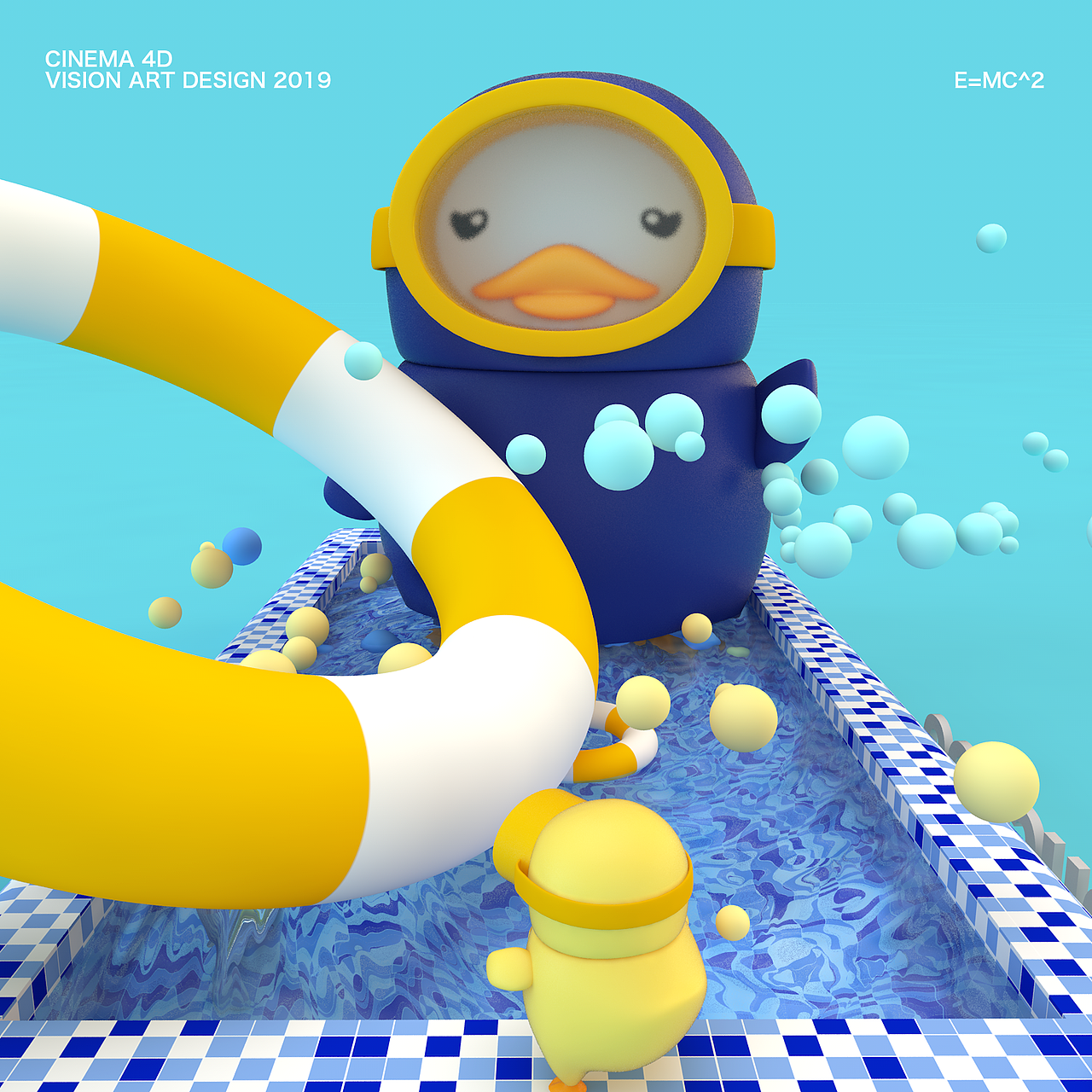 E=MC^2 | C4D作品-小场景建模材质练习