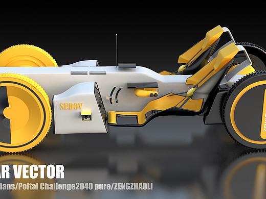 朋克双人卡丁车——建模、渲染、排版作品
