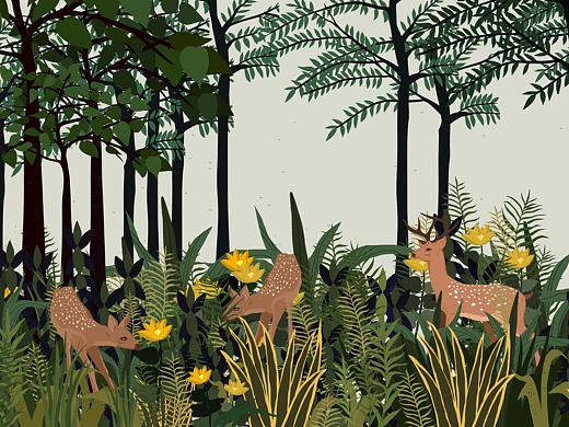 迷途-鹿（個人主頁-ZNTQ1Nzg2NjQ=） - 海報 - 站酷設(shè)計師西柚Theo原創(chuàng)素材 - 站酷ZCOOL