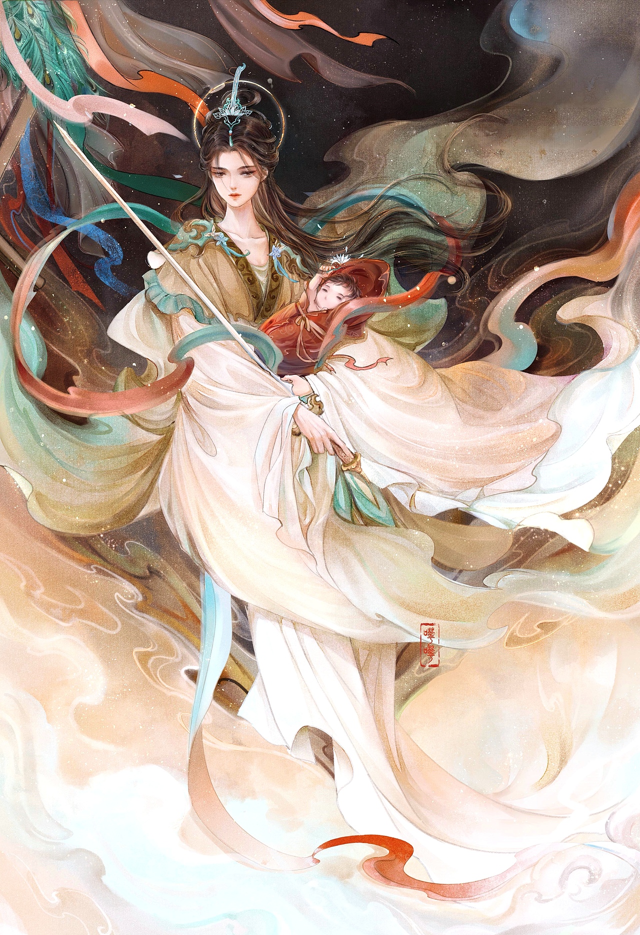 众神九歌系列（图ZMjk3MjI1OTky） - 艺术插画 - 站酷设计师哗哗huahua哗哗原创素材 - 站酷ZCOOL