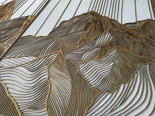 新中式立体实物砂岩雕刻装饰画