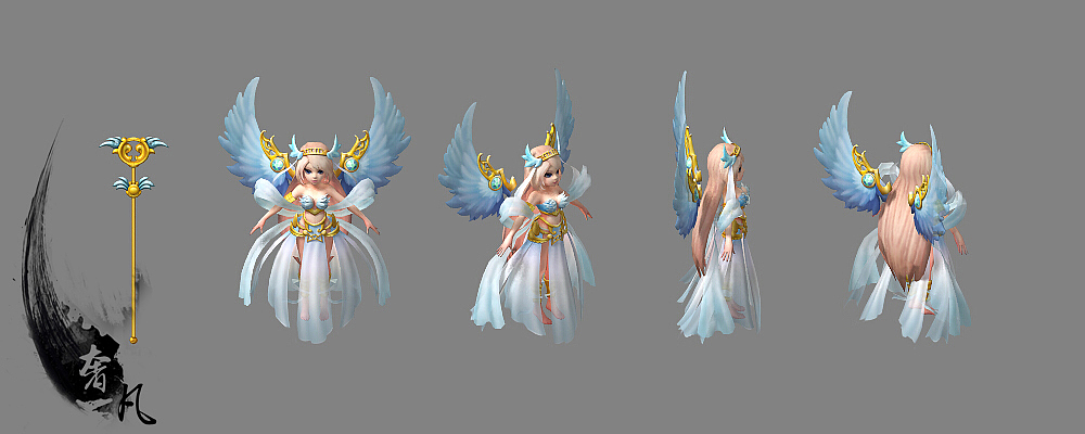 解禁外快_Q版角色渲染三视图（图ZNDczNjQ5ODg=） - 人物/生物 - 站酷设计师奢凡原创素材 - 站酷ZCOOL