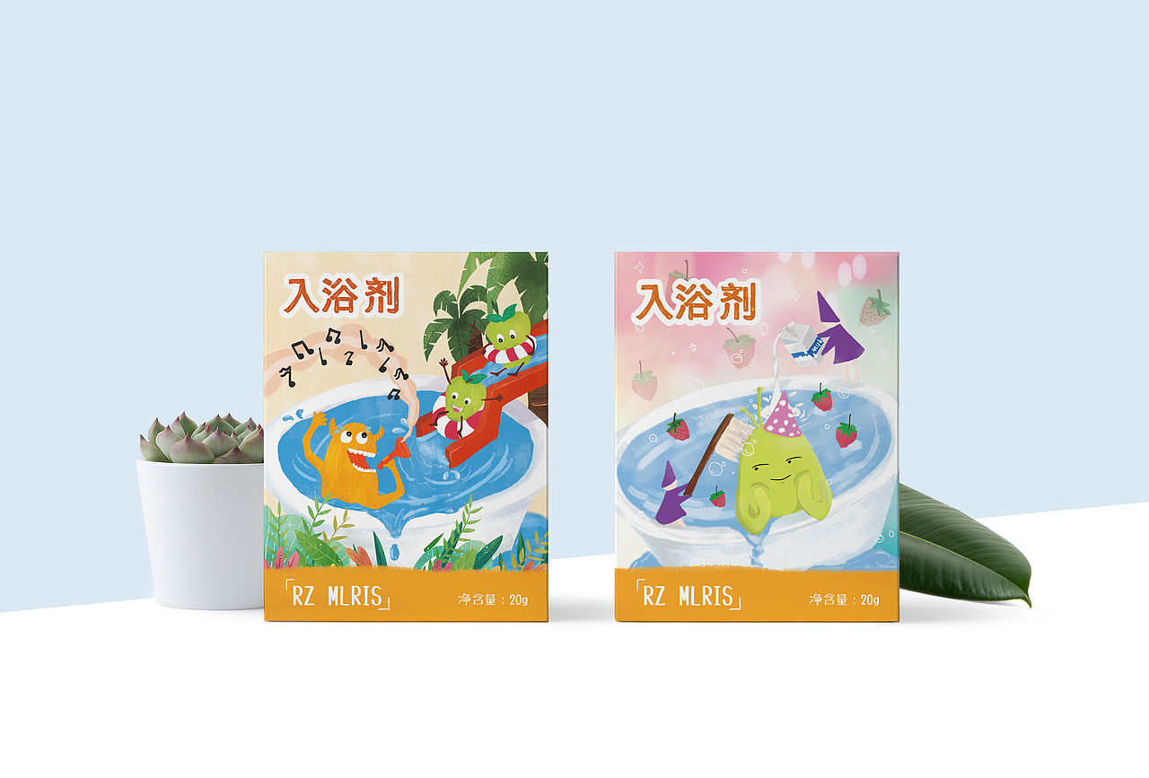 RZ MLRIS浴盐袋插画包装设计