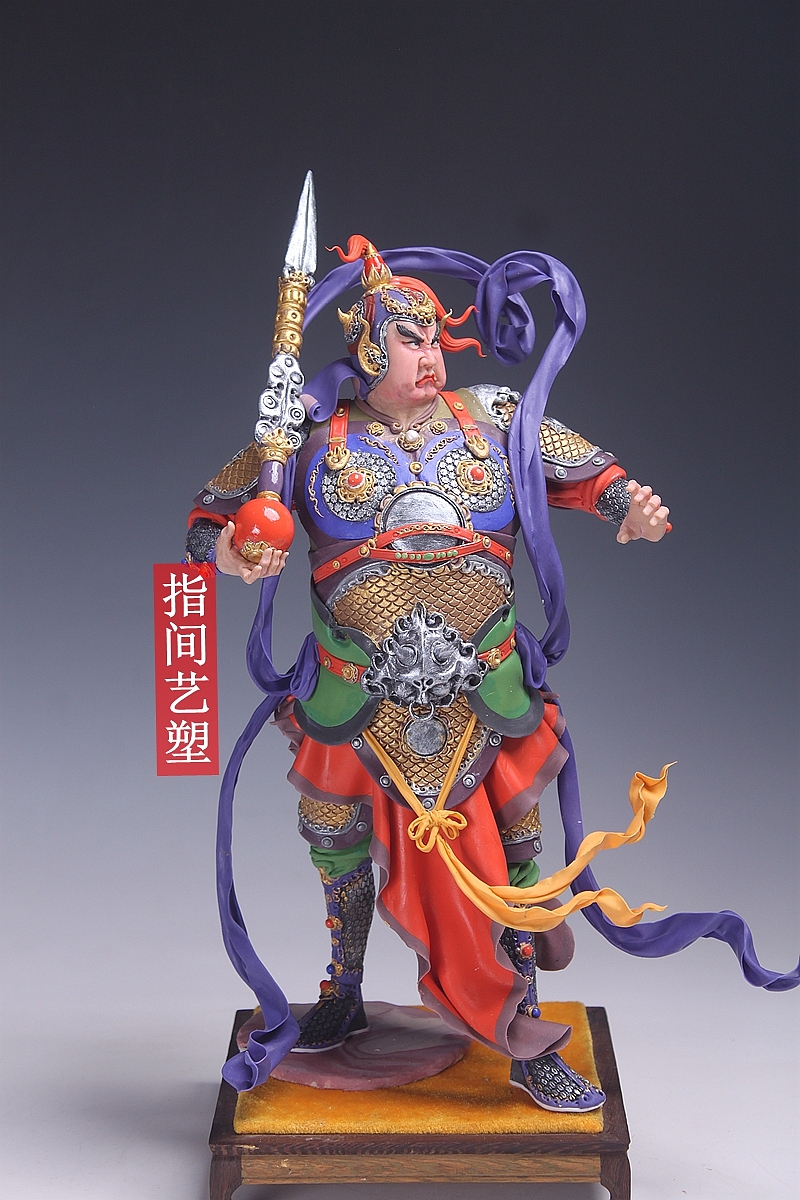 贺加贵面塑软陶(韦陀菩萨 )(图ZNzY4MDQxNTI=) - 手办/模玩 - 站酷设计师贺加贵3D翻糖原创素材 - 站酷ZCOOL