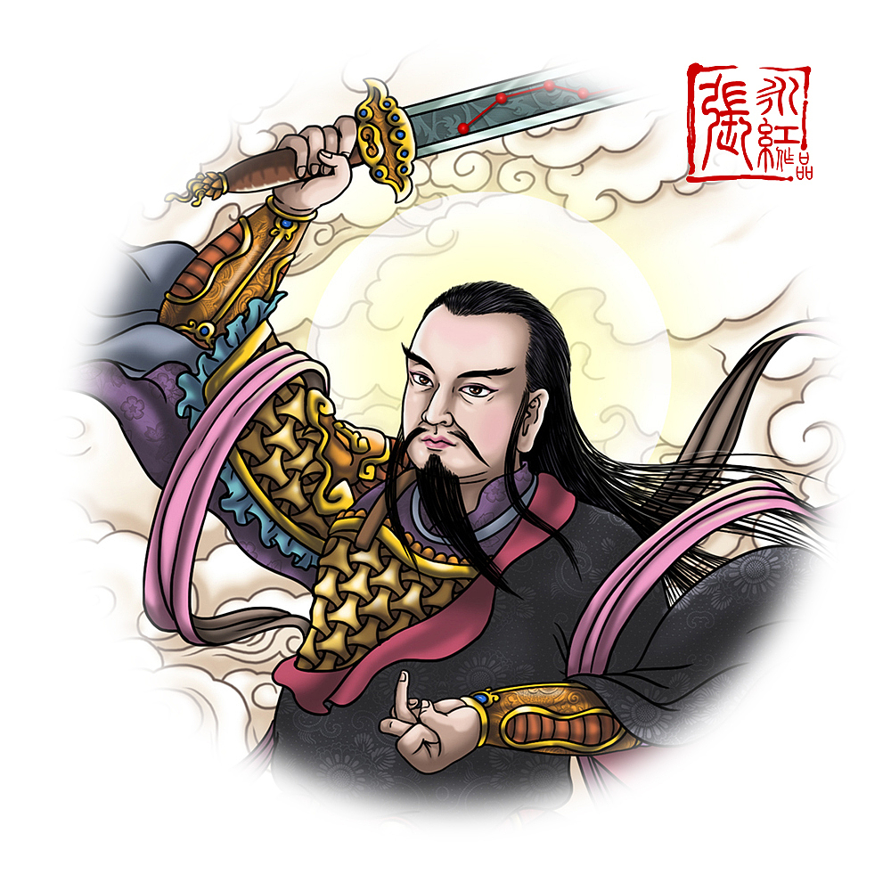 西游记人物谱--真武大帝_超级无敌红蛋蛋-站酷zcool