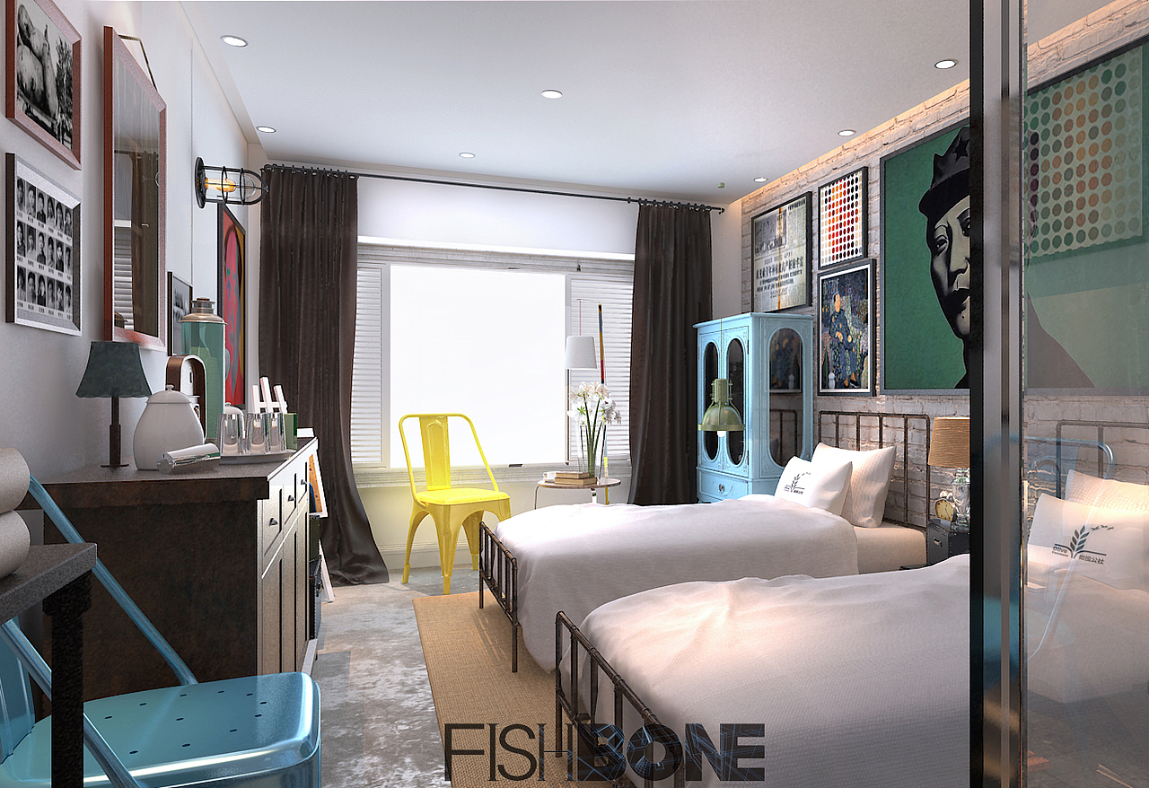 鱼骨设计-橄榄公社1966文创酒店