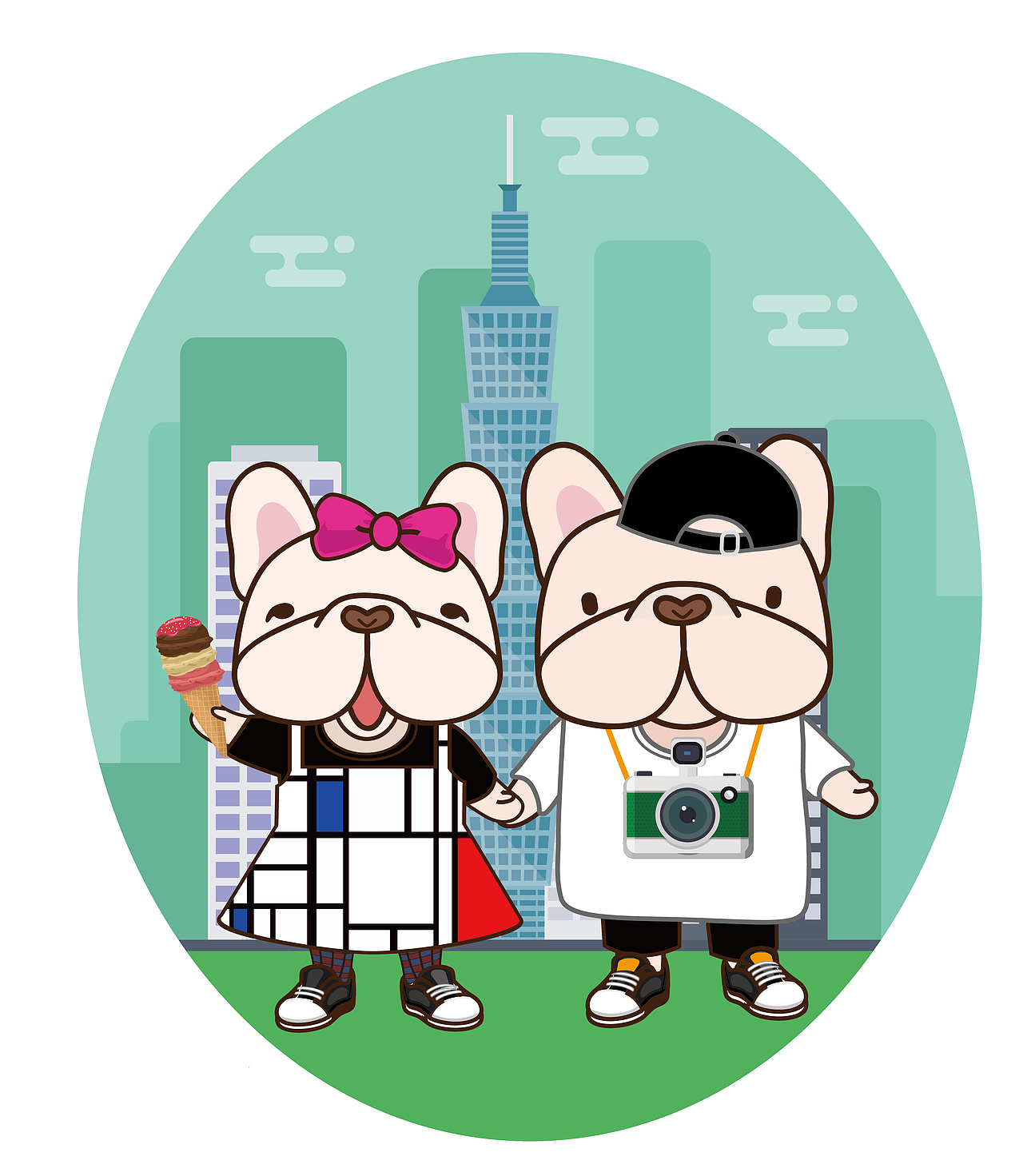 卡通法国斗牛犬吉祥物|平面|ip形象|戈多创艺_原创作品-站酷zcool