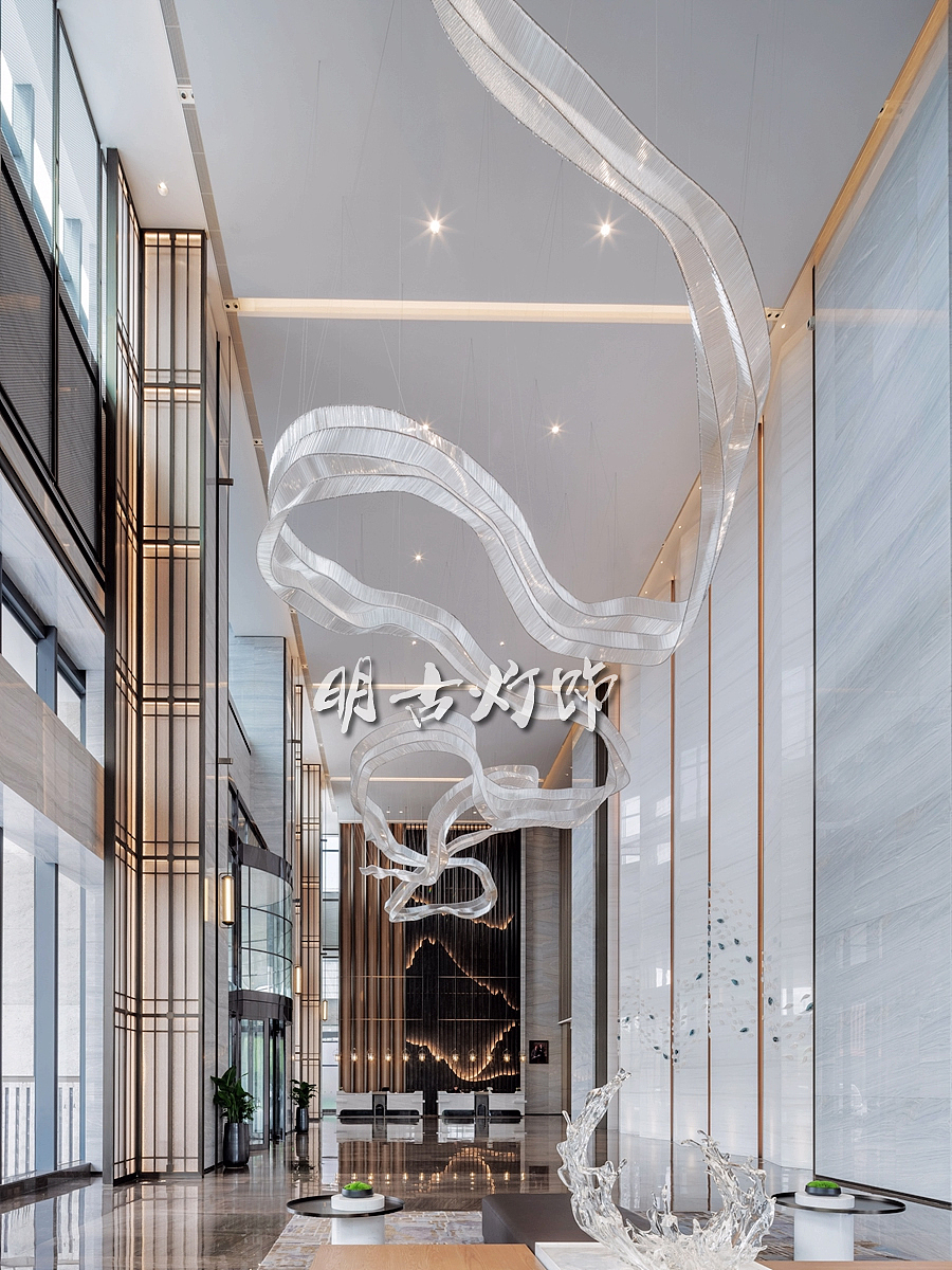 五星级酒店大堂艺术吊灯 明古灯饰（图ZMjExMjQyODky） - 家装设计 - 站酷设计师明古灯饰定制图库原创素材 - 站酷ZCOOL