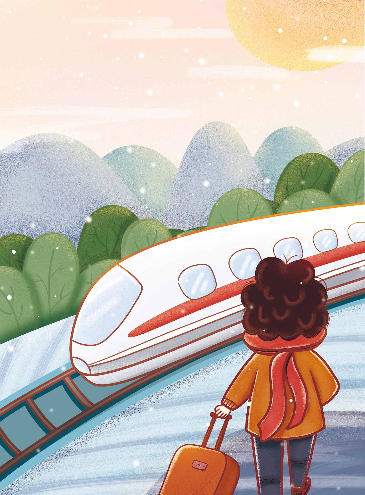 插画-春运|插画|商业插画|sl9081 - 原创作品 - 站酷 (zcool)