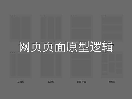 网页页面布局原型逻辑