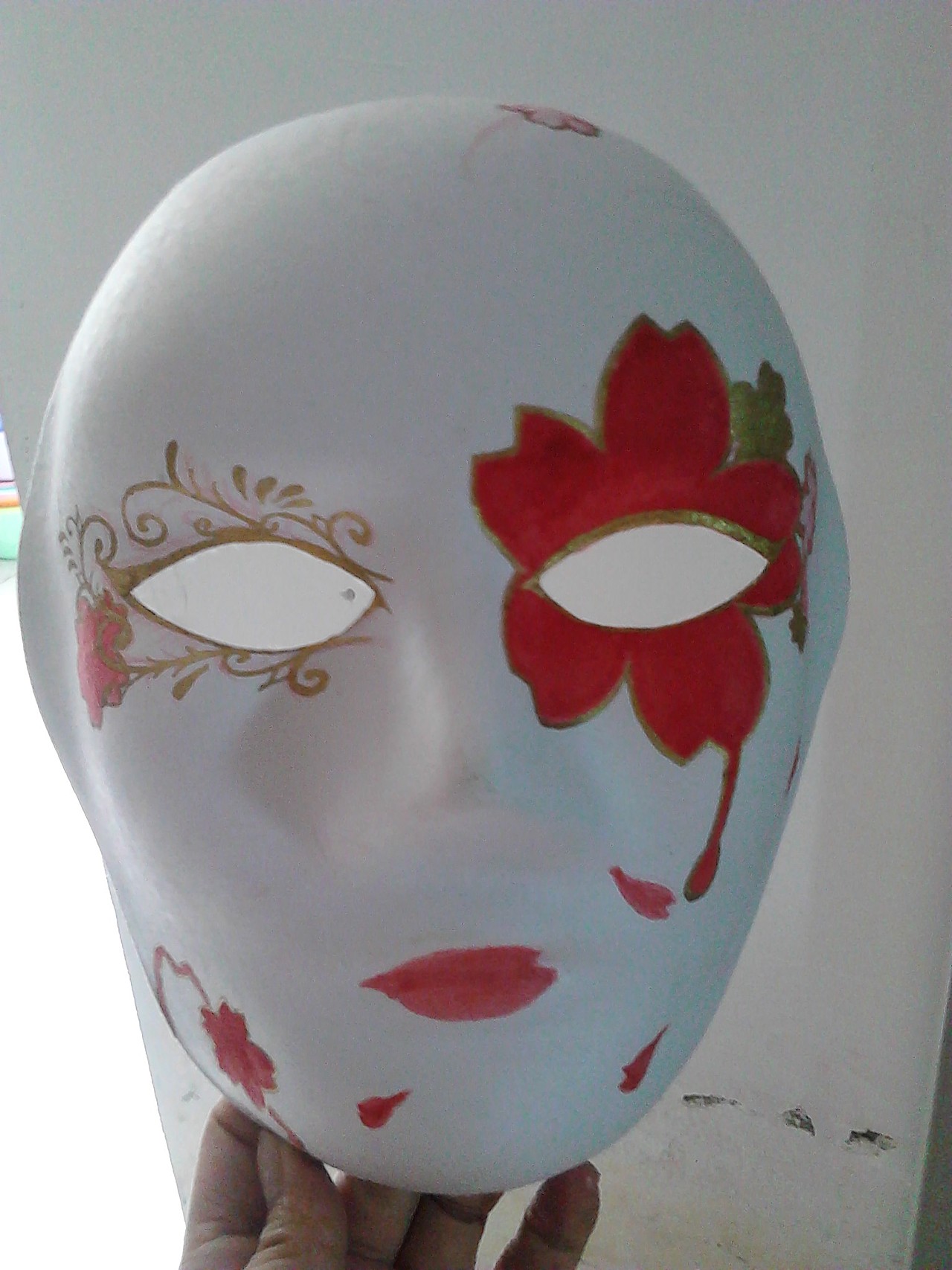 樱花乱面具手绘