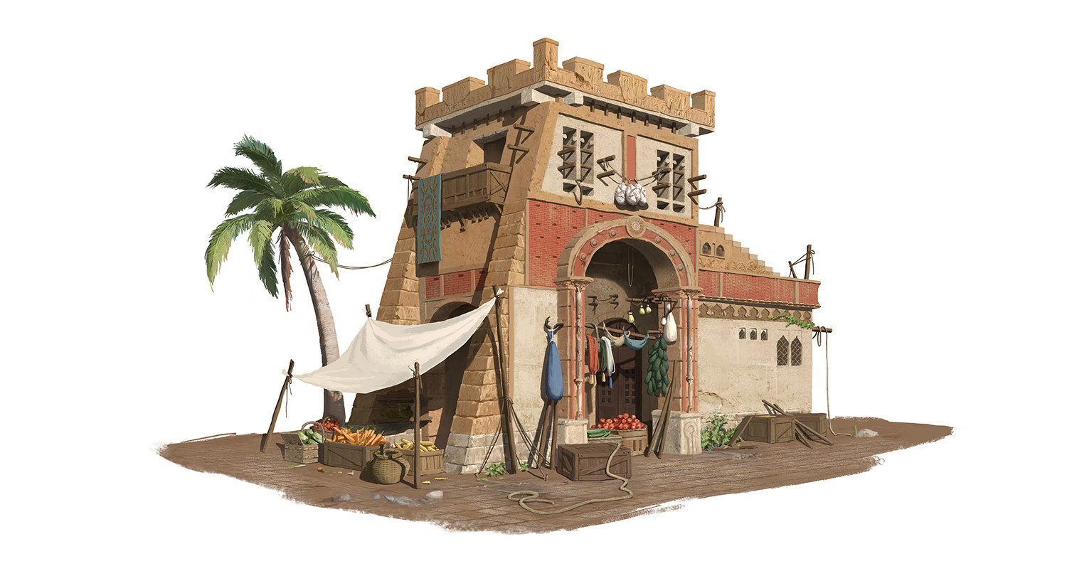 场景原画-单体建筑设计