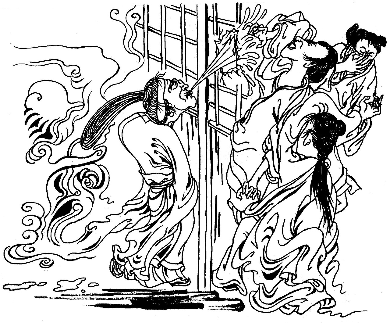 故事插图-聊斋志异-喷水