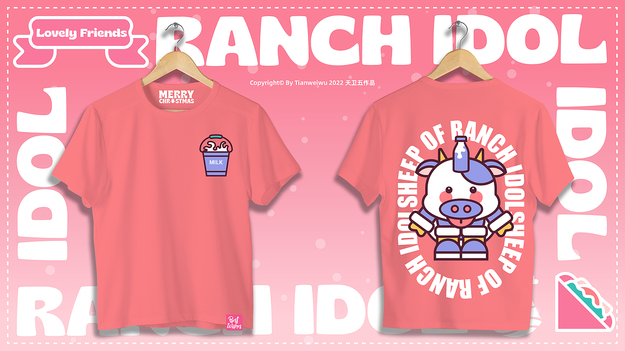 潮TEE设计-牧场爱豆-RANCH IDOL（图ZMjkzMjg4MTI4） - 休闲/流行服饰 - 站酷设计师天卫五原创素材 - 站酷ZCOOL