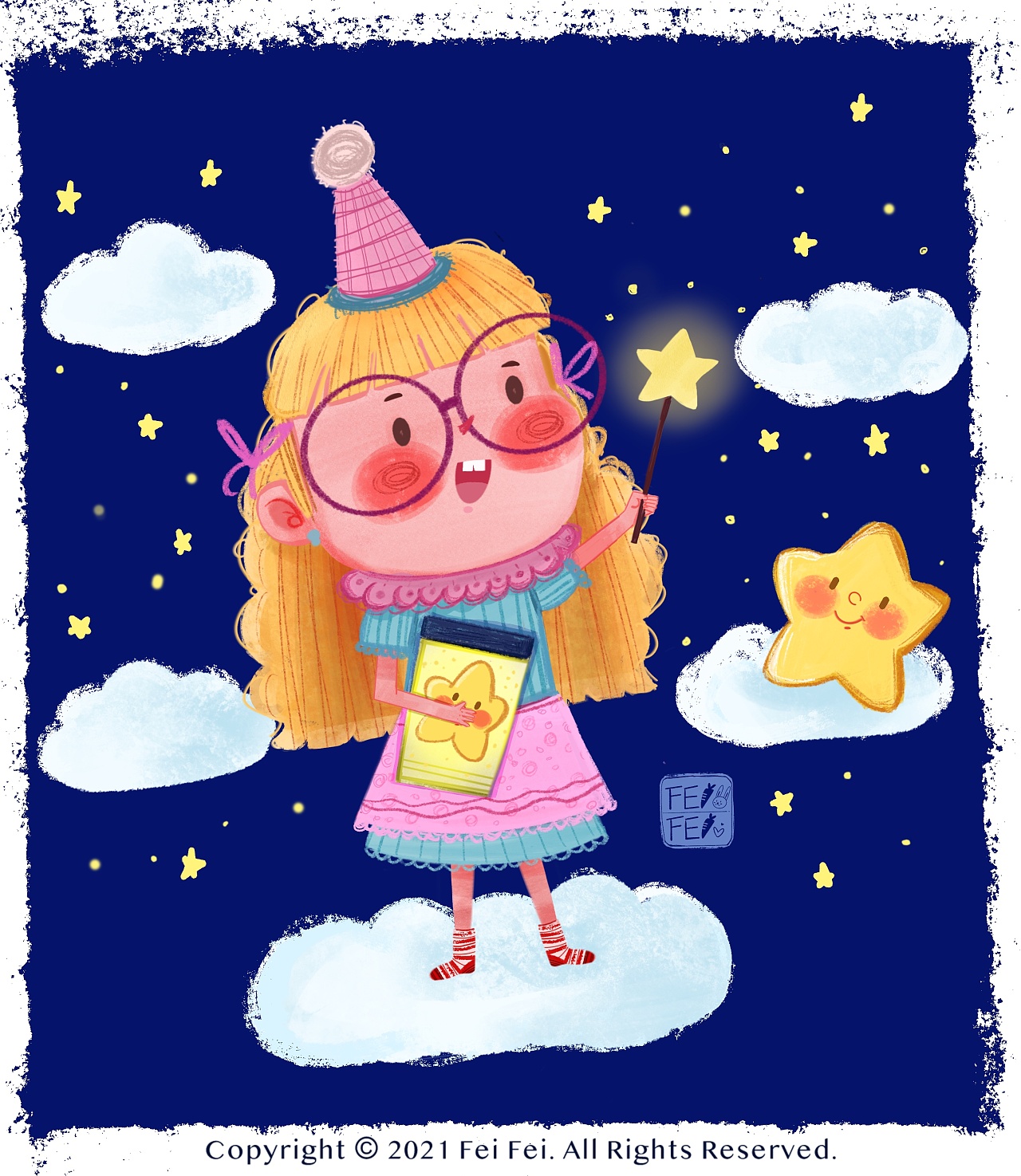 摘星星的小女孩