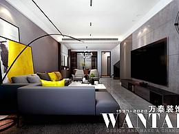 泰安鲁商中心160㎡叠墅意式轻奢风装修|泰安万泰装饰