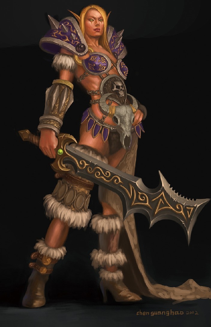 精灵女战士创作