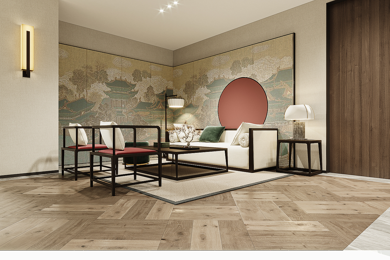 新中式（图ZMjk2NTcxNjI0） - 家装设计 - 站酷设计师Jtong原创素材 - 站酷ZCOOL