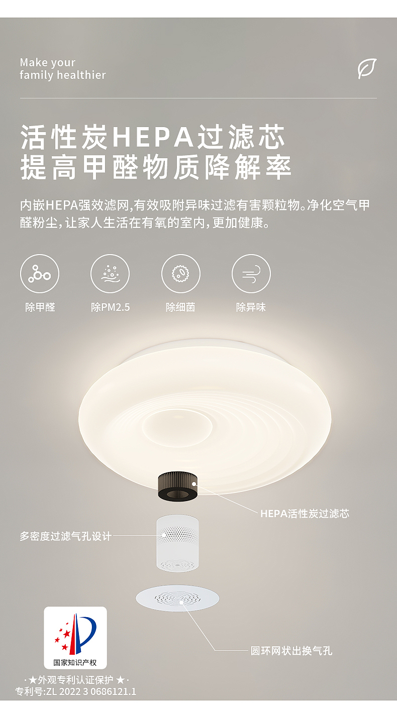 全光谱空气净化灯详情