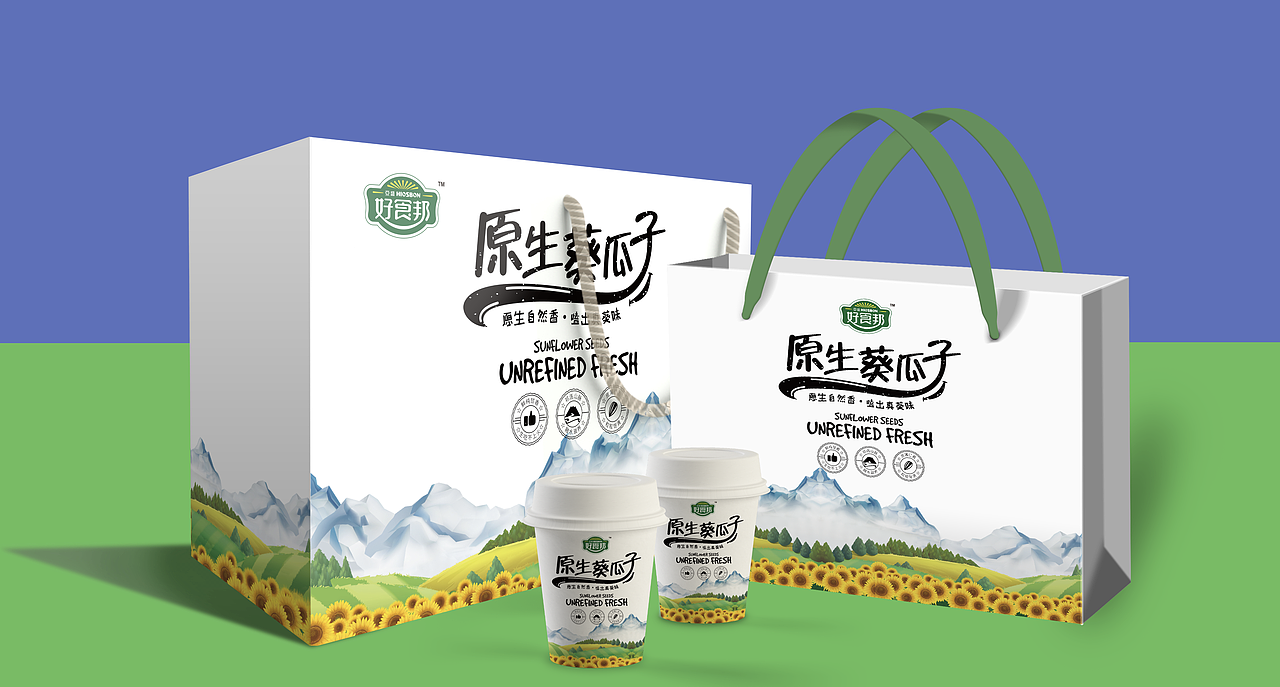 甘肅農(nóng)墾集團(tuán) 好食邦集團(tuán) 瓜子（圖ZMTIxNjcxMDY0） - 包裝 - 站酷設(shè)計(jì)師古早品牌設(shè)計(jì)原創(chuàng)素材 - 站酷ZCOOL